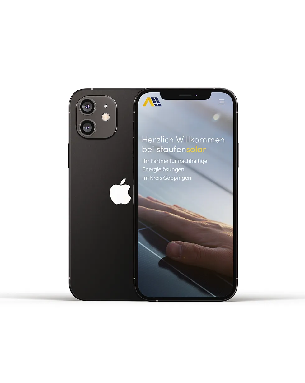 Staufensolar – Website Desktop-Ansicht